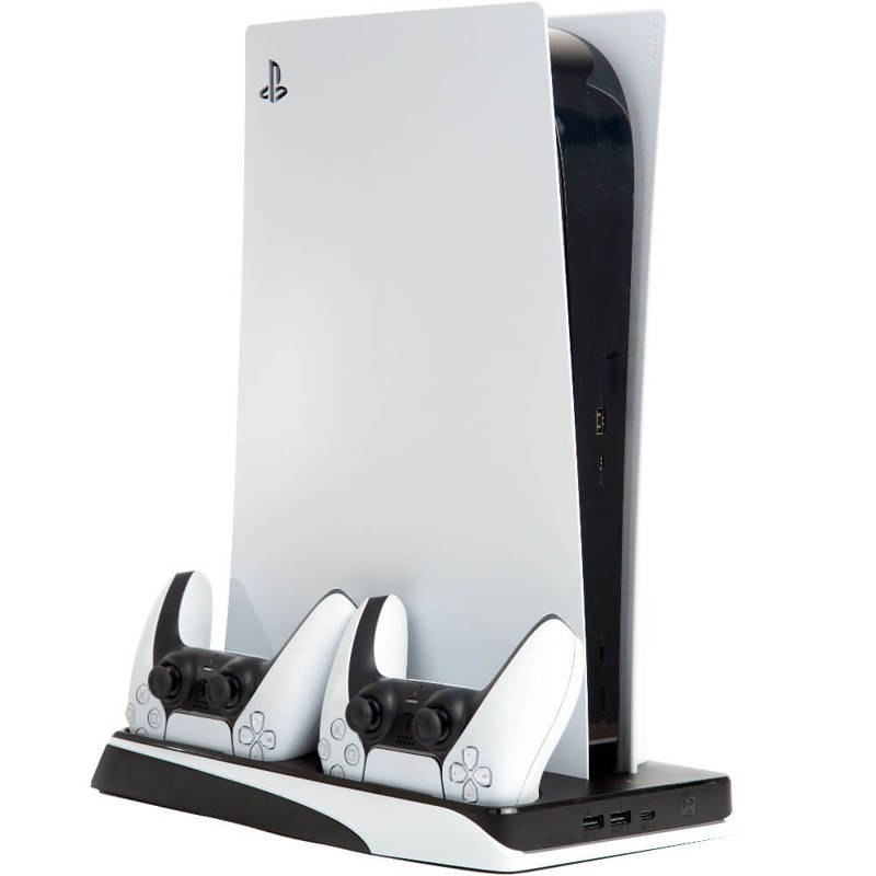 SteelDigi AZURE CROW Stacja multifunkcyjna do konsoli PS5 i padów DualSense biała