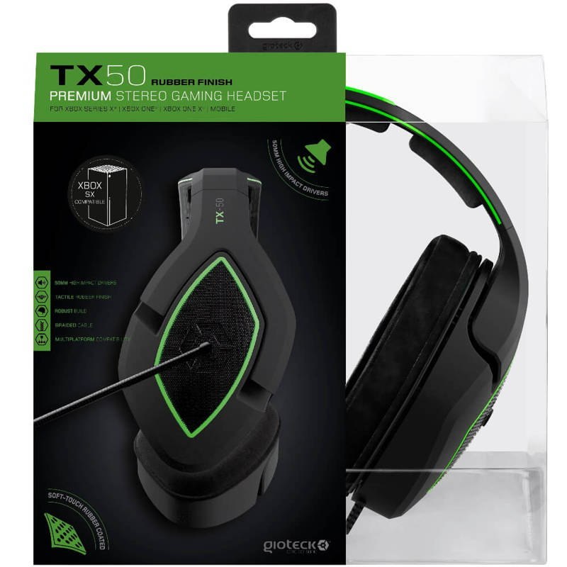 Gioteck Słuchawki Premium TX-50 Xbox Ser./One zielone